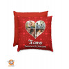 Cuscino forma Quadrata personalizzato San Valentino - Red Heart