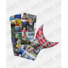 Plaid coda di Sirena piccolo 120 cm personalizzato con foto collage