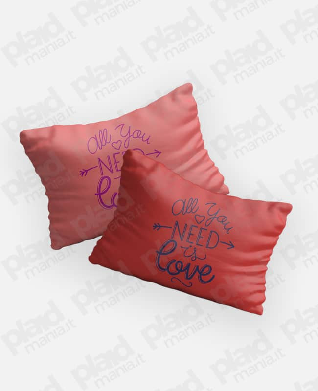 Federe cuscino coppia 80x50 personalizzate - Need Love