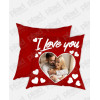 Cuscino forma Quadrata personalizzato San Valentino - I Love You