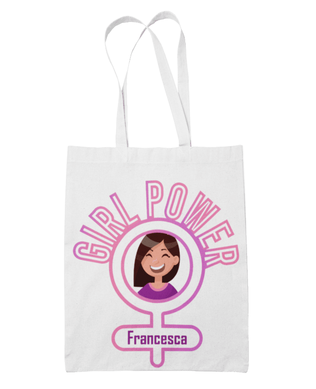 Shopper personalizzata con nome - Girl Power