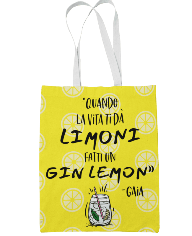 Shopper personalizzata con nome - Lemons