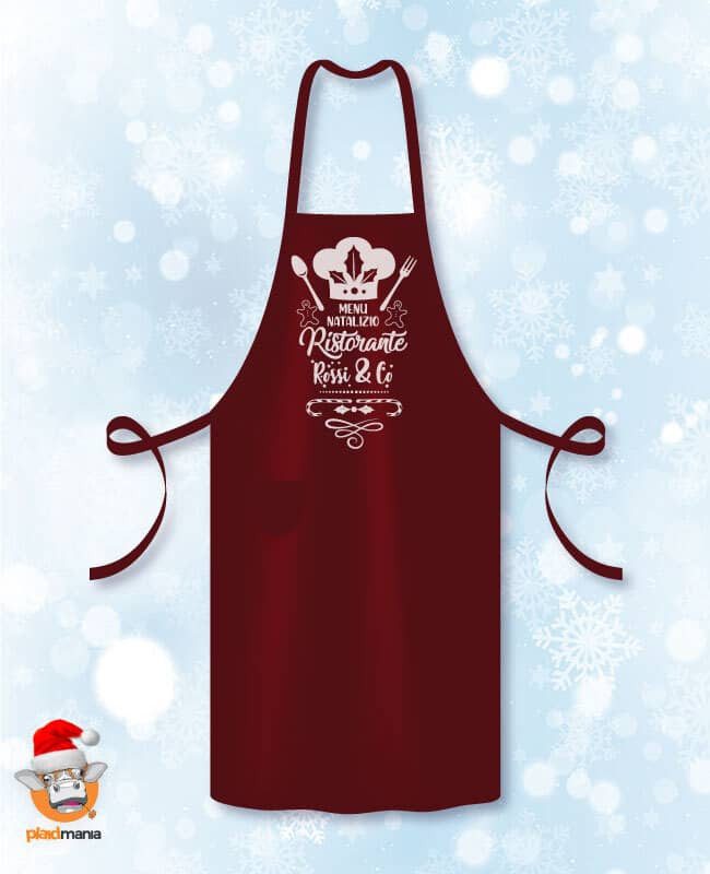 Grembiule di Natale Personalizzato con Nome - Buon Natale