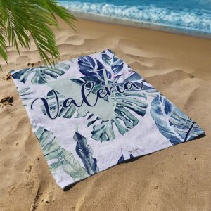 Telo mare Personalizzato Green Leaf
