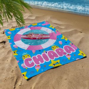 Telo mare Personalizzato Baby Girl Sea