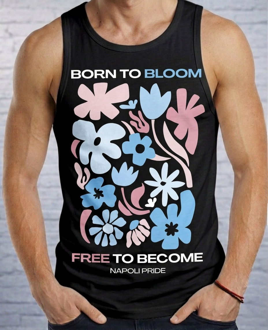 Canotta Napoli Pride - Born to Bloom, Free to Become