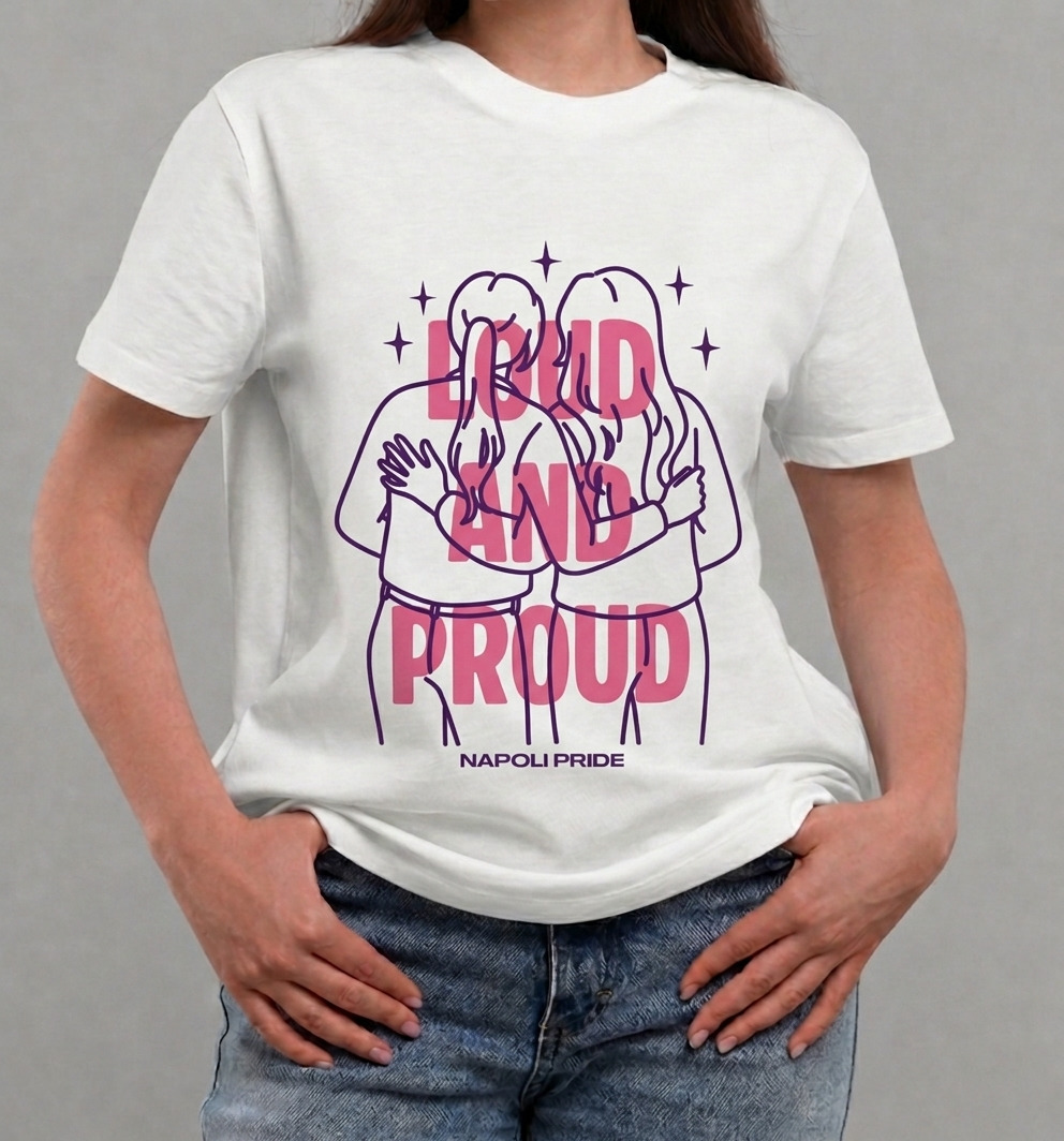 T-shirt Napoli Pride - Loud and Proud - immagine 2